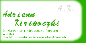 adrienn kiripoczki business card